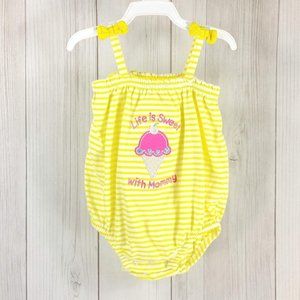 Koalababy Baby Girl Toddler Summer Overall Sleeveless Jersey Romper Yellow 3-6M